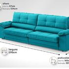 Sofá Com Carregador Usb Retrátil Reclinável Montreal 2,50m Ve