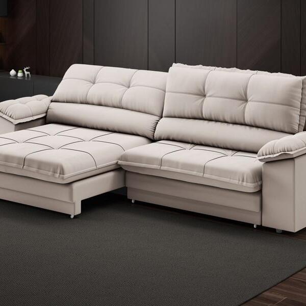 Sofá Com Carregador Usb Retrátil Reclinável Montreal 2,50m Ve