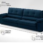 Sofá Com Carregador Usb Retrátil Reclinável Montreal 2,50m Ve