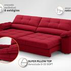 Sofá Com Carregador Usb Retrátil Reclinável Montreal 2,90m Ve