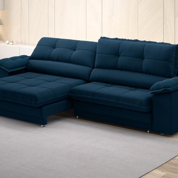 Sofá Com Carregador Usb Retrátil Reclinável Montreal 2,90m Ve