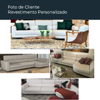 Sofá Com Chaise 4 Lugares 344cm Flames Courino Preto - Sallar