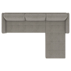 Sofá Com Chaise Direita 200cm Platon Linho Cinza - Gran Belo