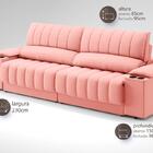 Sofá Com Porta Copos Carregador Usb Ret Rec Murano 2,30m Velo