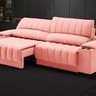 Sofá Com Porta Copos Carregador Usb Ret Rec Murano 2,30m Velo