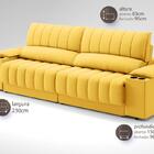 Sofá Com Porta Copos Carregador Usb Ret Rec Murano 2,30m Velo