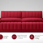 Sofá Com Porta Copos Carregador Usb Ret Rec Murano 2,50m Velo