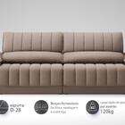 Sofá Com Porta Copos Carregador Usb Ret Rec Murano 2,50m Velo