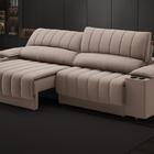 Sofá Com Porta Copos Carregador Usb Ret Rec Murano 2,50m Velo