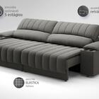 Sofá Com Porta Copos Carregador Usb Ret Rec Murano 2,50m Velo