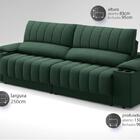 Sofá Com Porta Copos Carregador Usb Ret Rec Murano 2,50m Velo