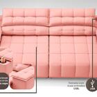 Sofá Com Porta Copos Carregador Usb Ret Rec Samurai 2,30m Vel