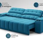 Sofá Com Porta Copos Carregador Usb Ret Rec Samurai 2,30m Vel