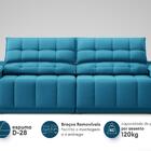 Sofá Com Porta Copos Carregador Usb Ret Rec Samurai 2,50m Vel