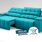 Sofá Com Porta Copos Carregador Usb Ret Rec Samurai 2,50m Vel