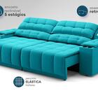 Sofá Com Porta Copos Carregador Usb Ret Rec Samurai 2,50m Vel