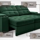 Sofá Com Porta Copos E Carregador Usb Eureka 1,70m Assento Re