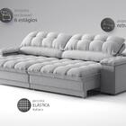 Sofá Com Porta Copos E Carregador Usb Ret Rec Luke 2,10m Linh