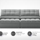 Sofá Com Porta Copos E Carregador Usb Ret Rec Luke 2,10m Velu