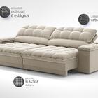 Sofá Com Porta Copos E Carregador Usb Ret Rec Luke 2,30m Velu