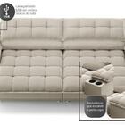 Sofá Com Porta Copos E Carregador Usb Ret Rec Luke 2,50m Velu