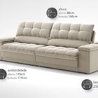 Sofá Com Porta Copos E Carregador Usb Ret Rec Luke 2,50m Velu