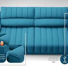 Sofá Com Porta Copos E Carregador Usb Retrátil E Reclinável M