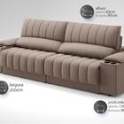 Sofá Com Porta Copos E Carregador Usb Retrátil E Reclinável M