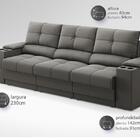 Sofá Com Porta Copos E Carregador Usb Retrátil E Reclinável R