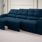 Sofá Com Porta Copos E Carregador Usb Retrátil E Reclinável R