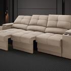 Sofá Com Porta Copos E Carregador Usb Retrátil E Reclinável R