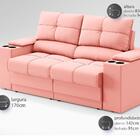 Sofá Com Porta Copos E Carregador Usb Retrátil E Reclinável R