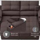 Sofá Com Porta Copos E Carregador Usb Retrátil E Reclinável R