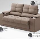 Sofá Com Porta Copos E Carregador Usb Retrátil E Reclinável R