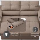 Sofá Com Porta Copos E Carregador Usb Retrátil E Reclinável R