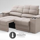 Sofá Com Porta Copos E Carregador Usb Retrátil E Reclinável R