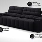 Sofá Com Porta Copos E Carregador Usb Retrátil E Reclinável S