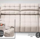 Sofá Com Porta Copos E Carregador Usb Retrátil E Reclinável S