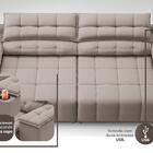 Sofá Com Porta Copos E Carregador Usb Retrátil E Reclinável S