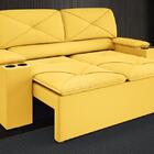 Sofá Com Porta Copos Retrátil E Reclinável Pop 1,54m Velosued