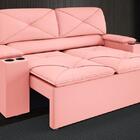 Sofá Com Porta Copos Retrátil E Reclinável Pop 1,54m Velosued