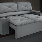 Sofá Com Porta Copos Retrátil E Reclinável Pop 1,54m Velosued