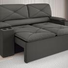 Sofá Com Porta Copos Retrátil E Reclinável Pop 1,54m Velosued