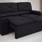 Sofá Com Porta Copos Retrátil E Reclinável Pop 1,54m Velosued