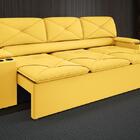 Sofá Com Porta Copos Retrátil E Reclinável Pop 2,05m Velosued