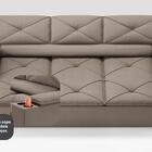 Sofá Com Porta Copos Retrátil E Reclinável Pop 2,05m Velosued