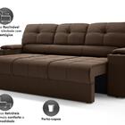 Sofá Com Porta Copos Retrátil E Reclinável Tom 2,05m Velosued