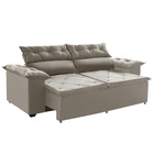 Sofá Compact 200 Cm Castor Com Molas Espirais Retrátil E Recl