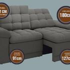 Sofá Confort  1,80m Assento Retrátil E Reclinável Velosuede C