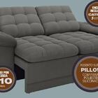 Sofá Confort  1,80m Assento Retrátil E Reclinável Velosuede C